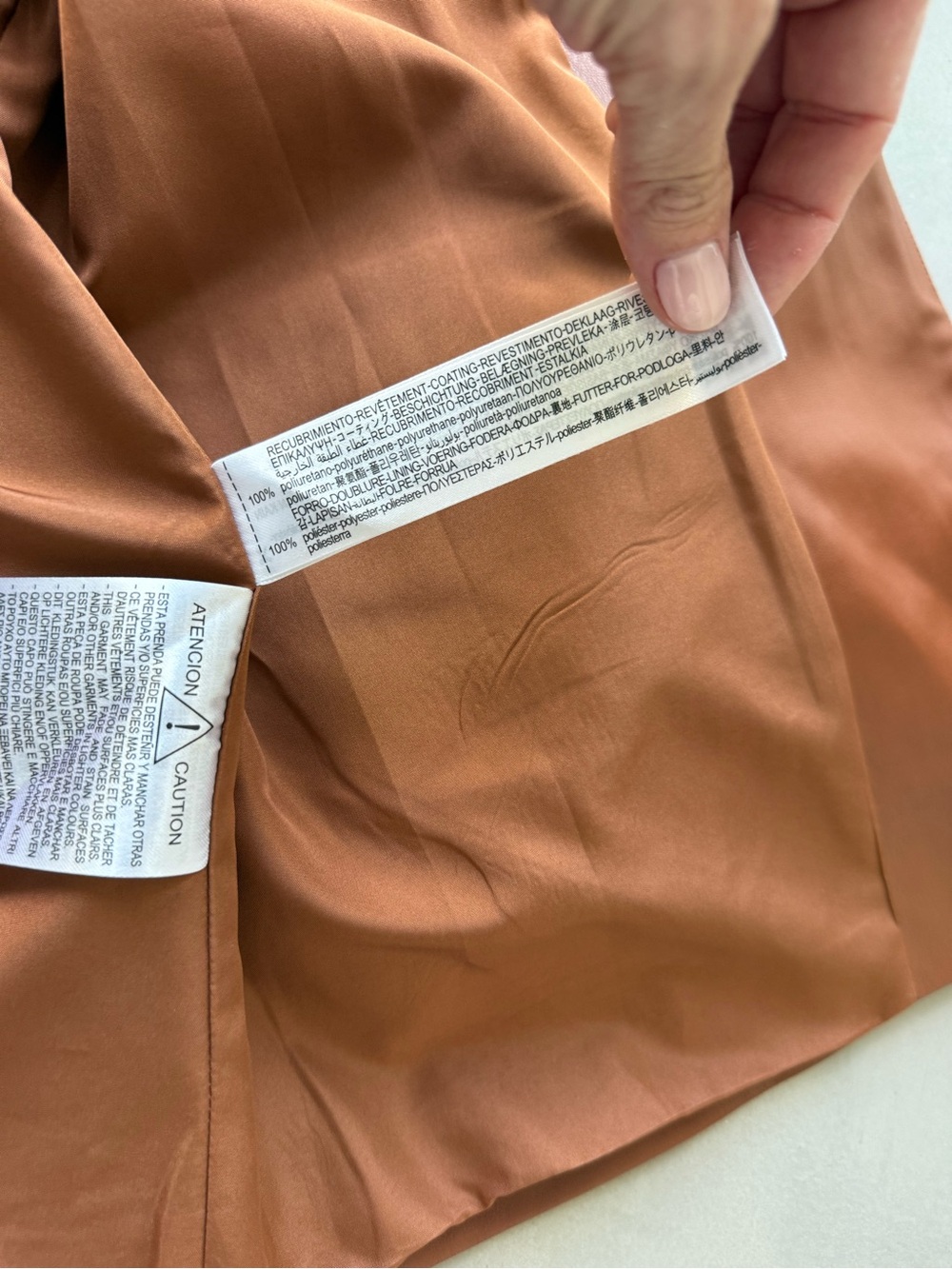 Zara Brown Faux Leather Double-Breasted Blazer - Picture 5 of 5